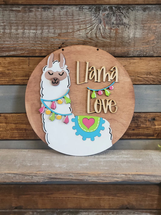 Llama love Sign