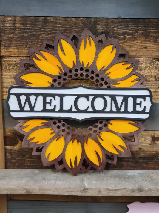 Sunflower Welcome Doorhanger
