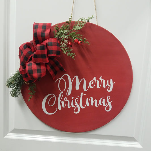 16" Merry Christmas Door Hanger