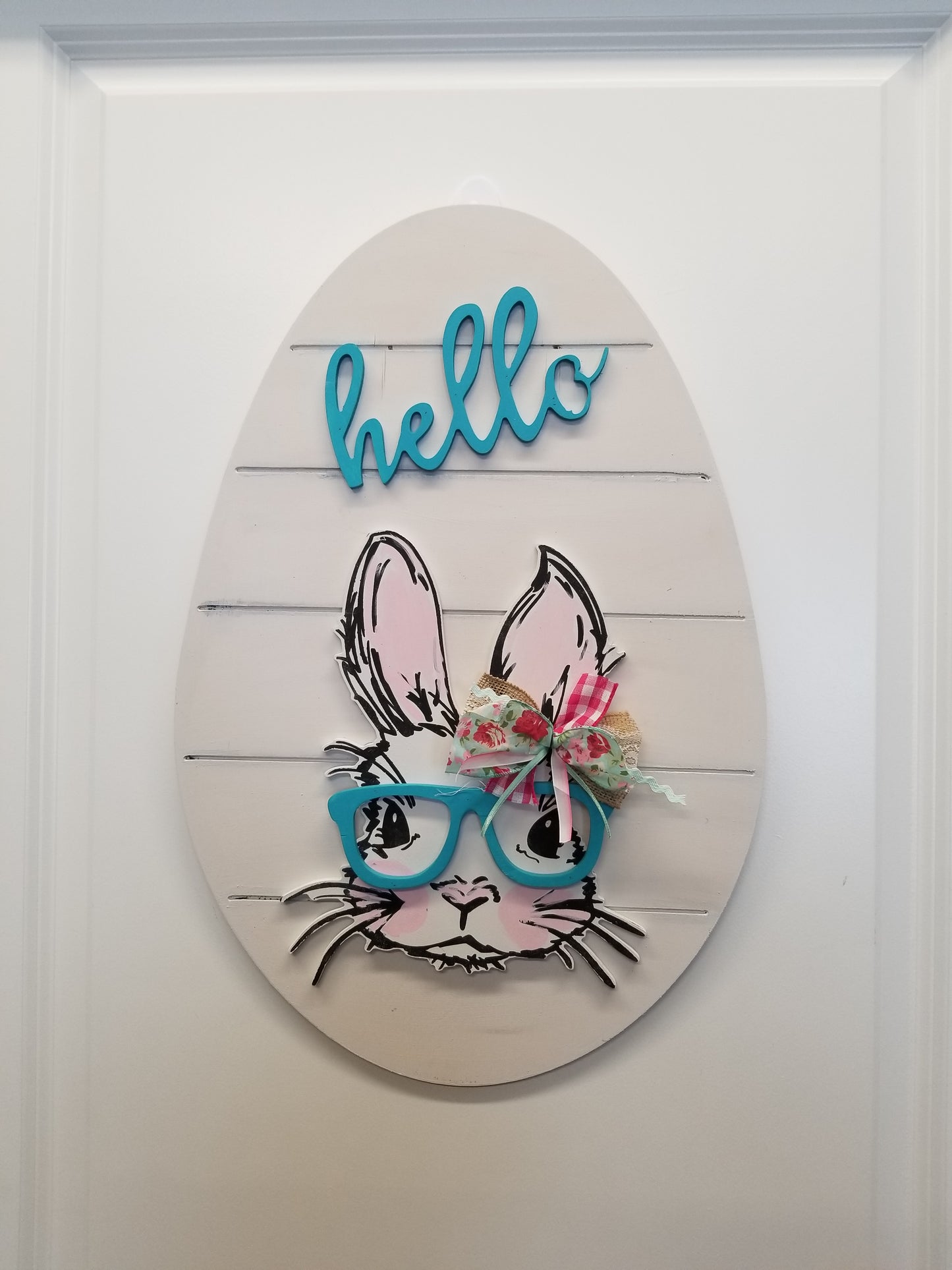Hello egg door hanger