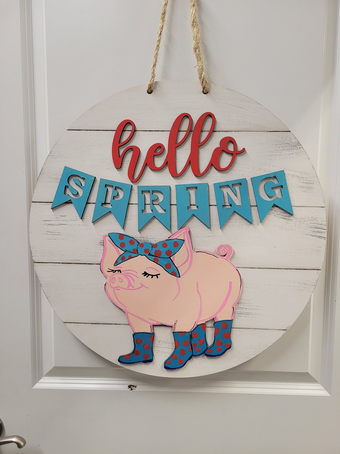 Hello Spring Pig Doorhanger Take Home Kit