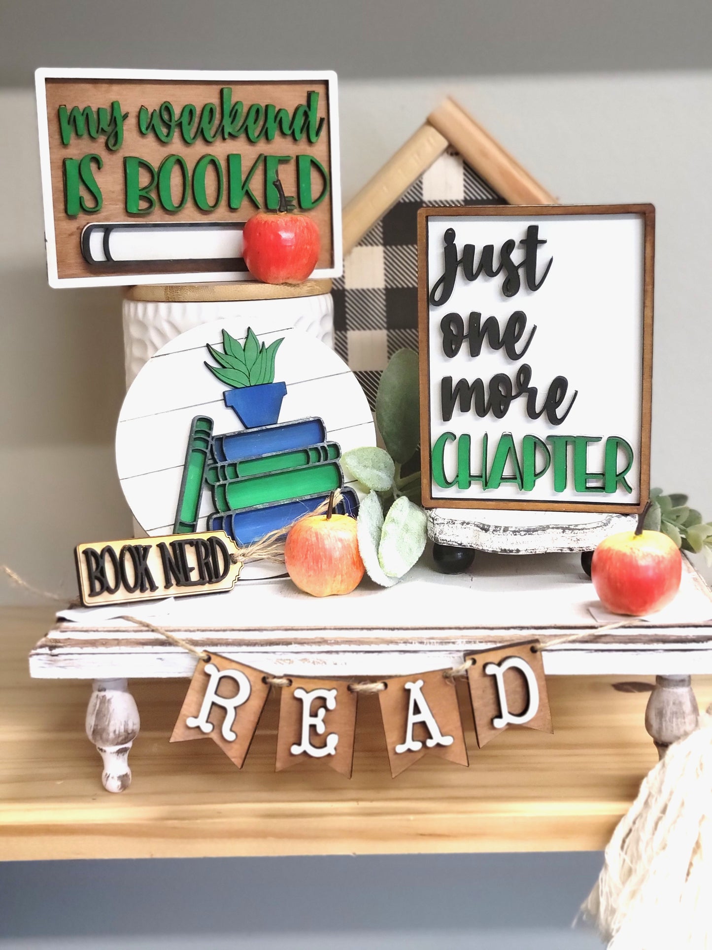 Book Lover's Tiered Tray Set