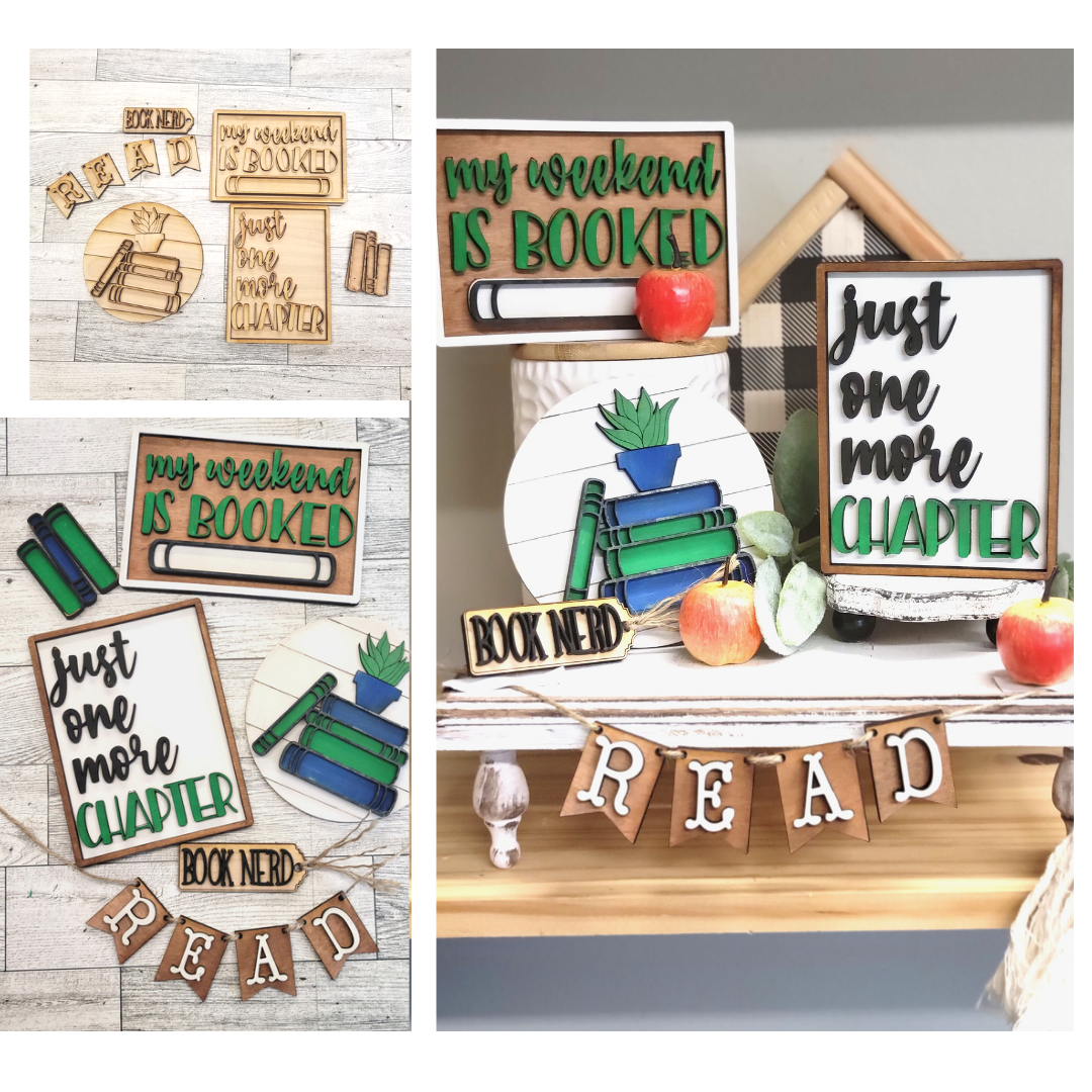 Book Lover's Tiered Tray Cutouts