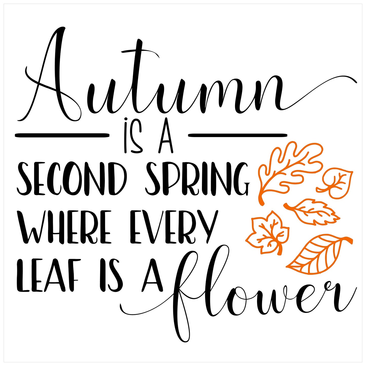 Autumn is a Second Spring