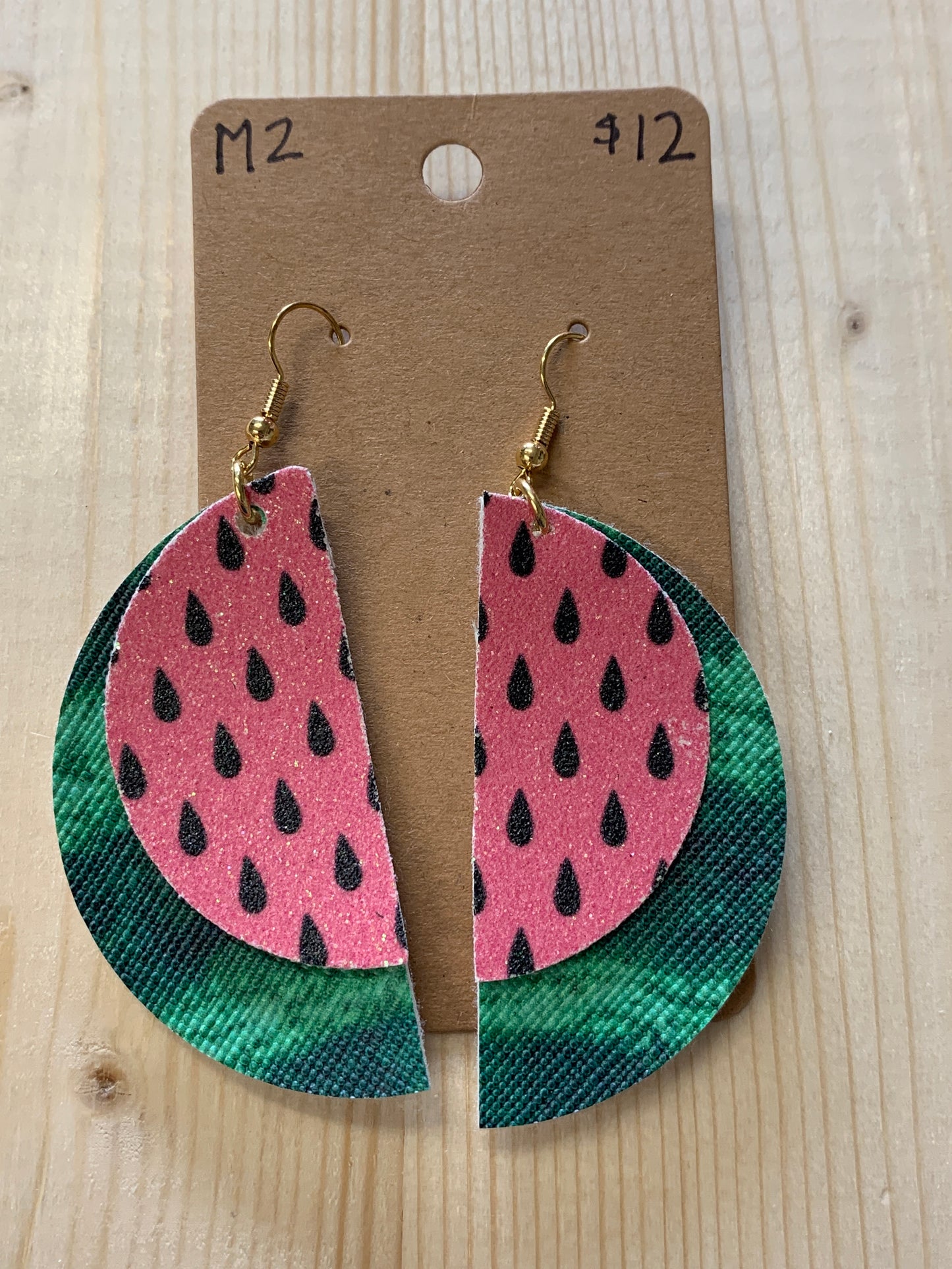 Half Watermelon earrings
