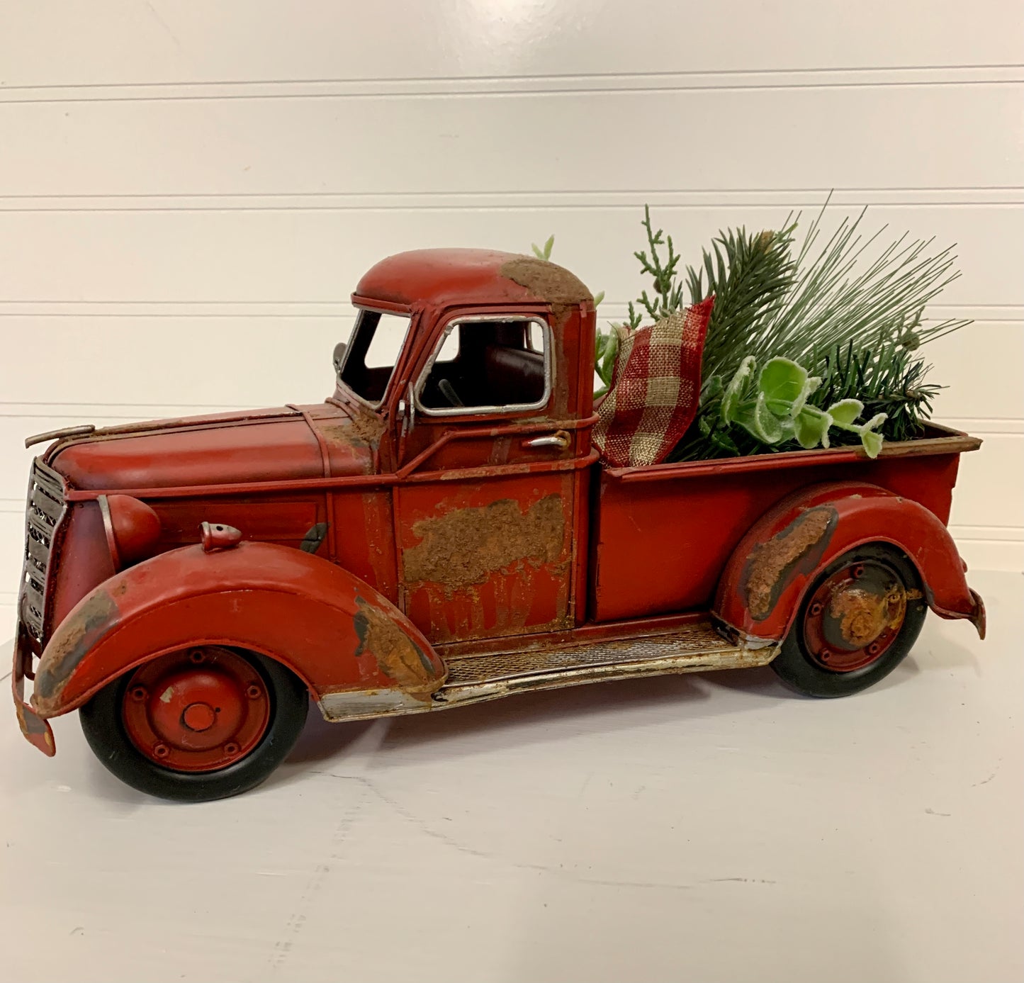 Vintage truck and greens