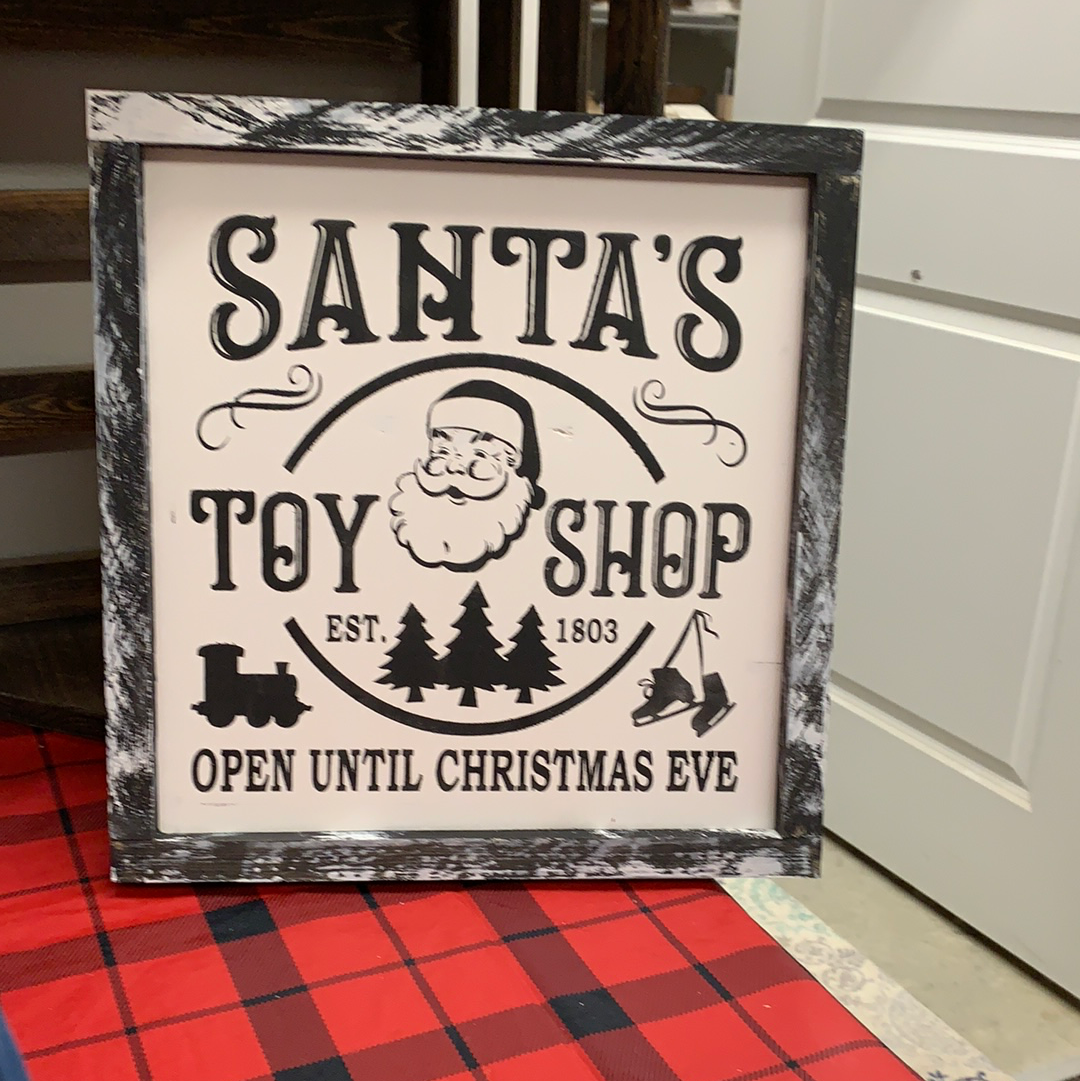 Santa's Toy Shop Sign