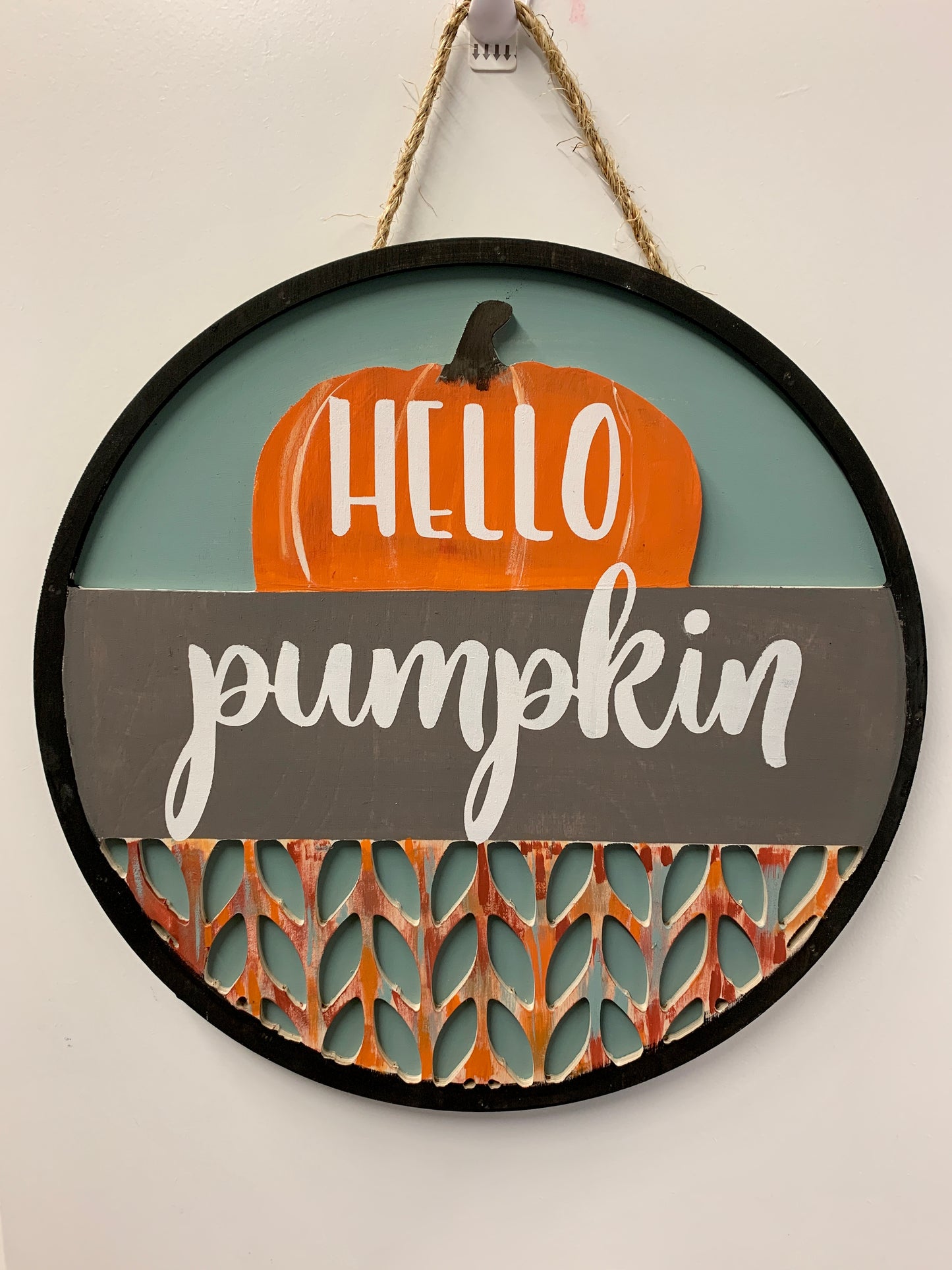 Hello Pumpkin 3D Door Hanger