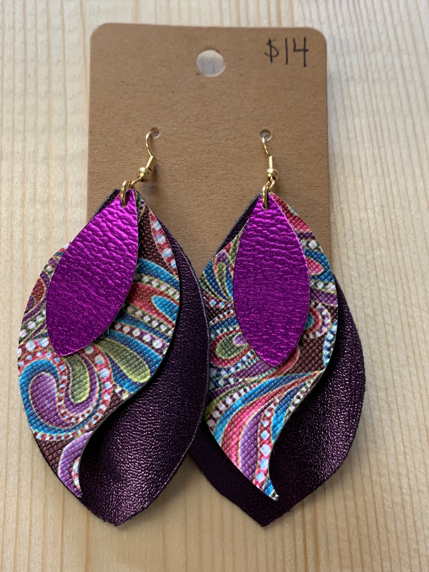Purple Thrice earrings